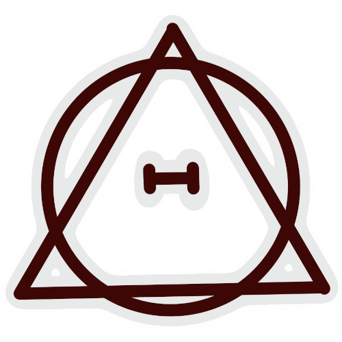 image of a theta delta tharian symbol with a white outline